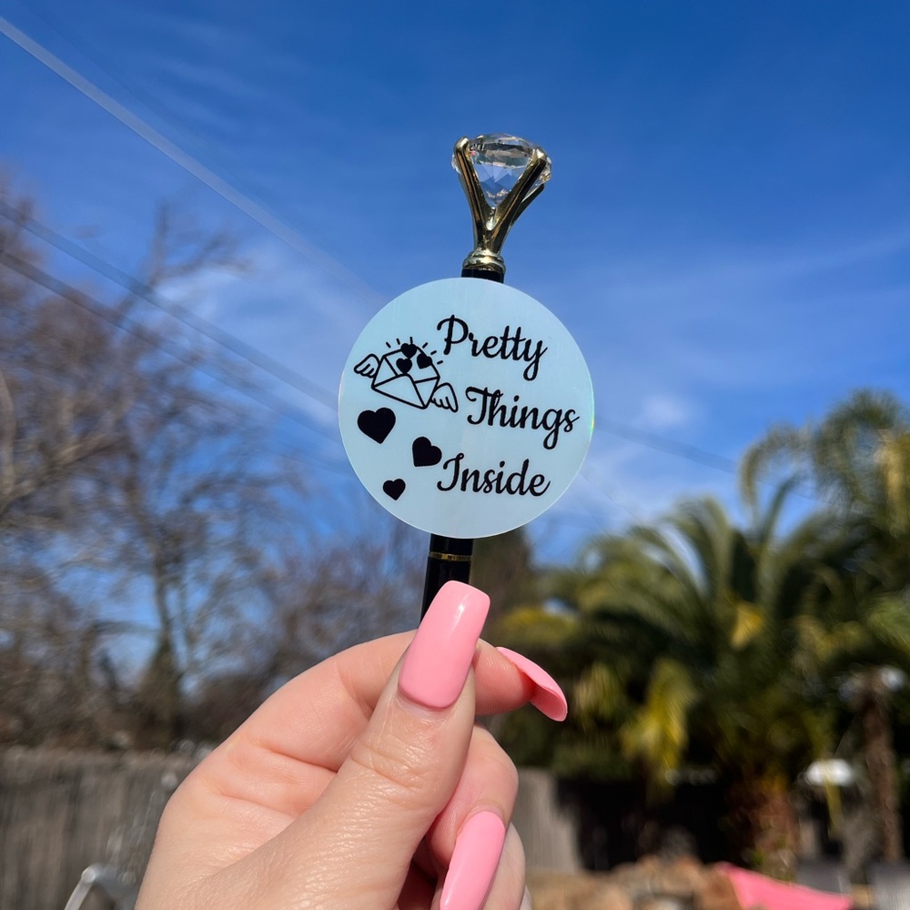 50 -Custom Made Pretty Things Inside Holographic 2” Stickers